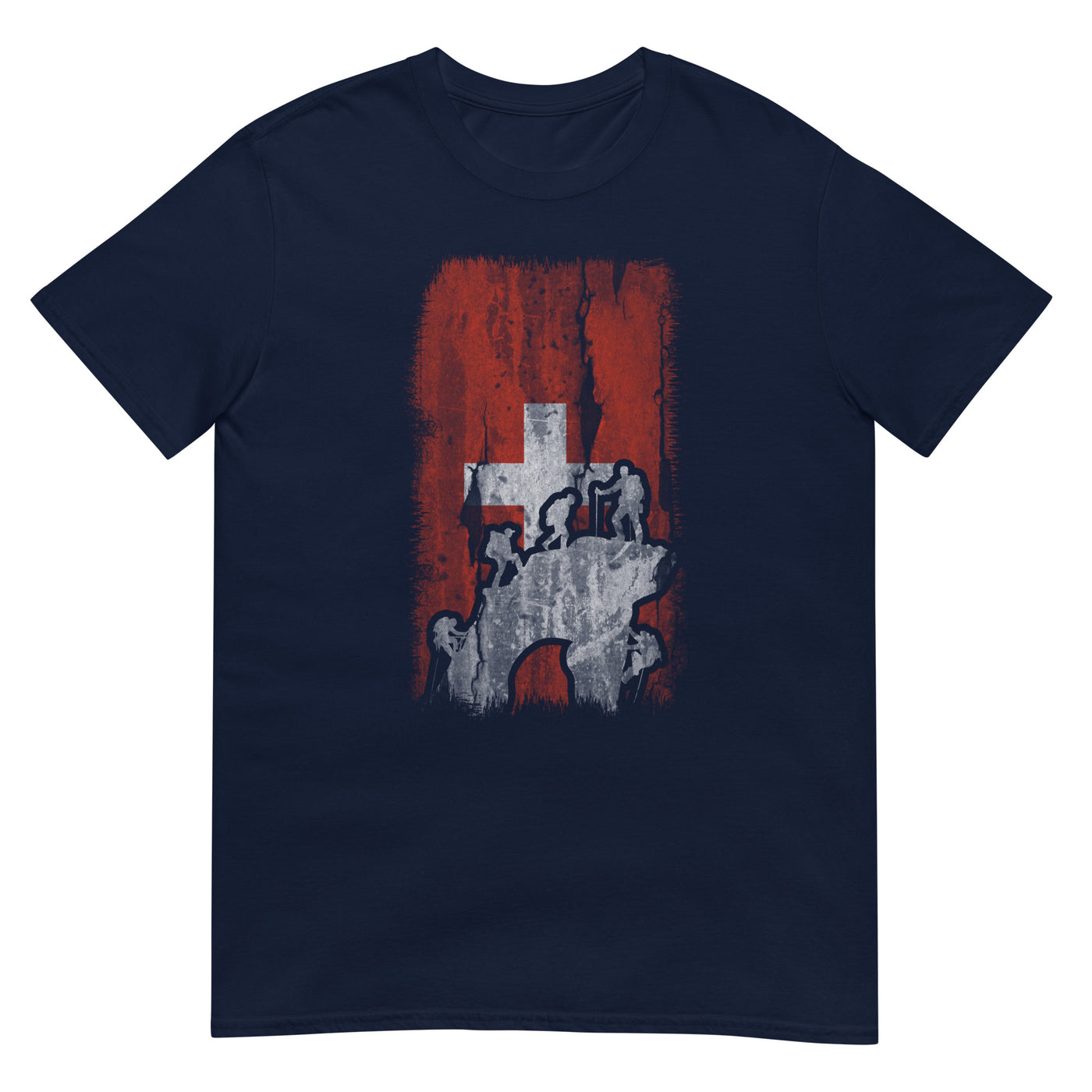 Schweizer Flagge und Klettern - T-Shirt (Unisex) klettern xxx yyy zzz Navy