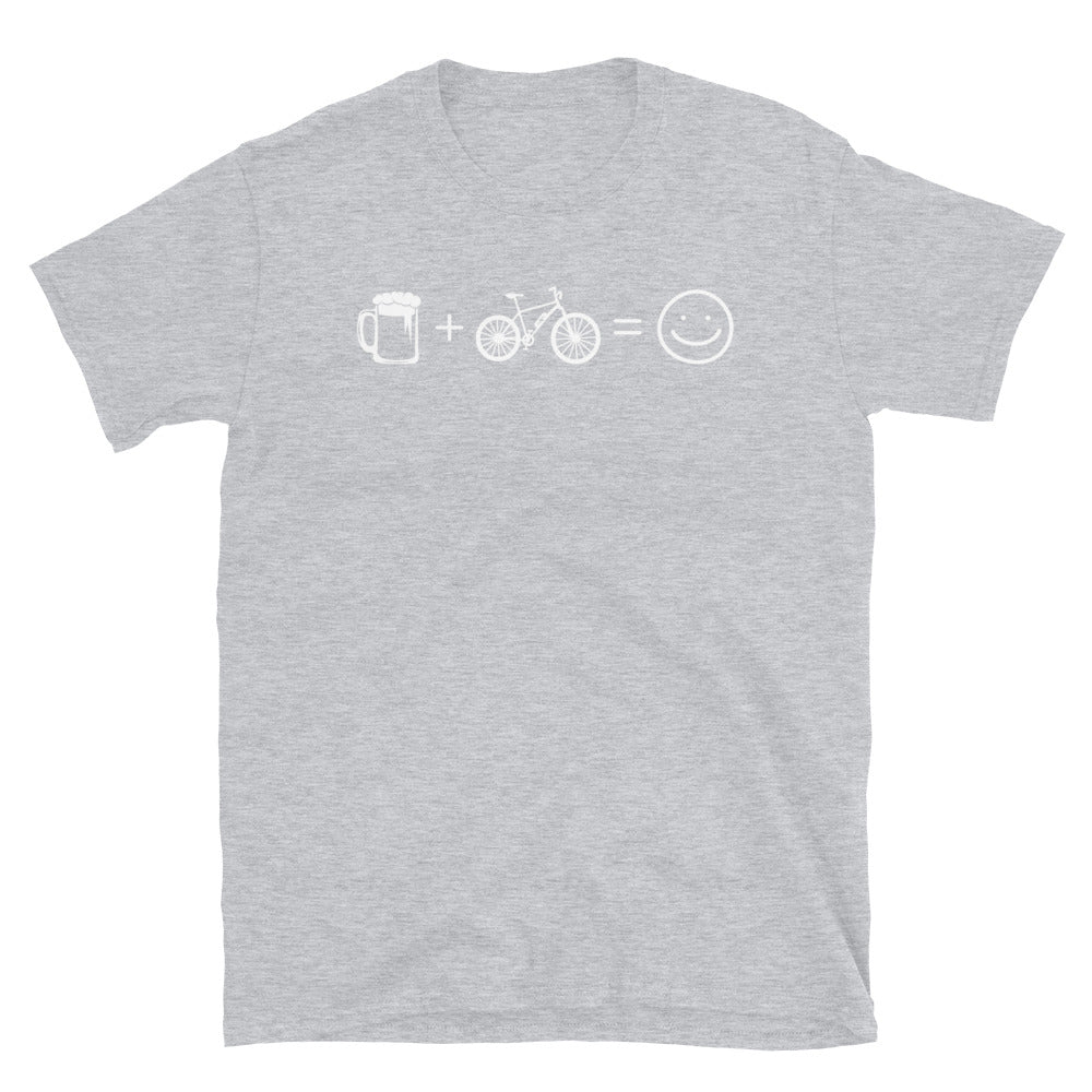 Bier, Lächeln Und E-Bike - T-Shirt (Unisex) e-bike Sport Grey