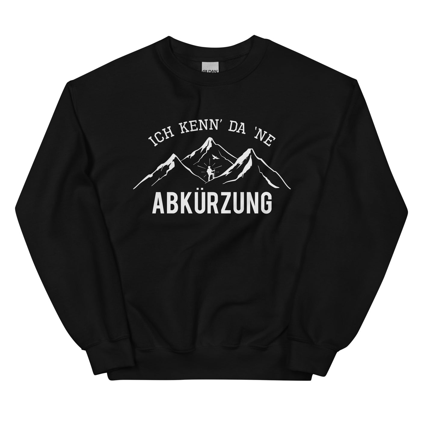 Ich Kenne Da Ne Abkürzung - Sweatshirt (Unisex) berge wandern Schwarz