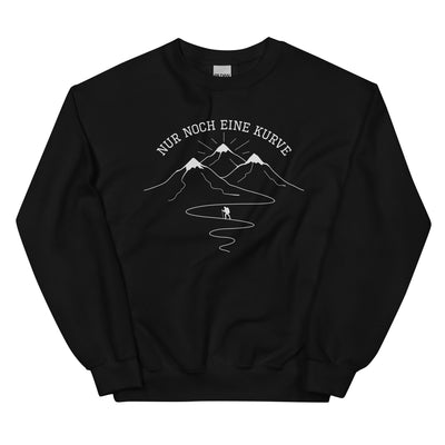 Nur Noch Eine Kurve - Sweatshirt (Unisex) berge wandern Schwarz