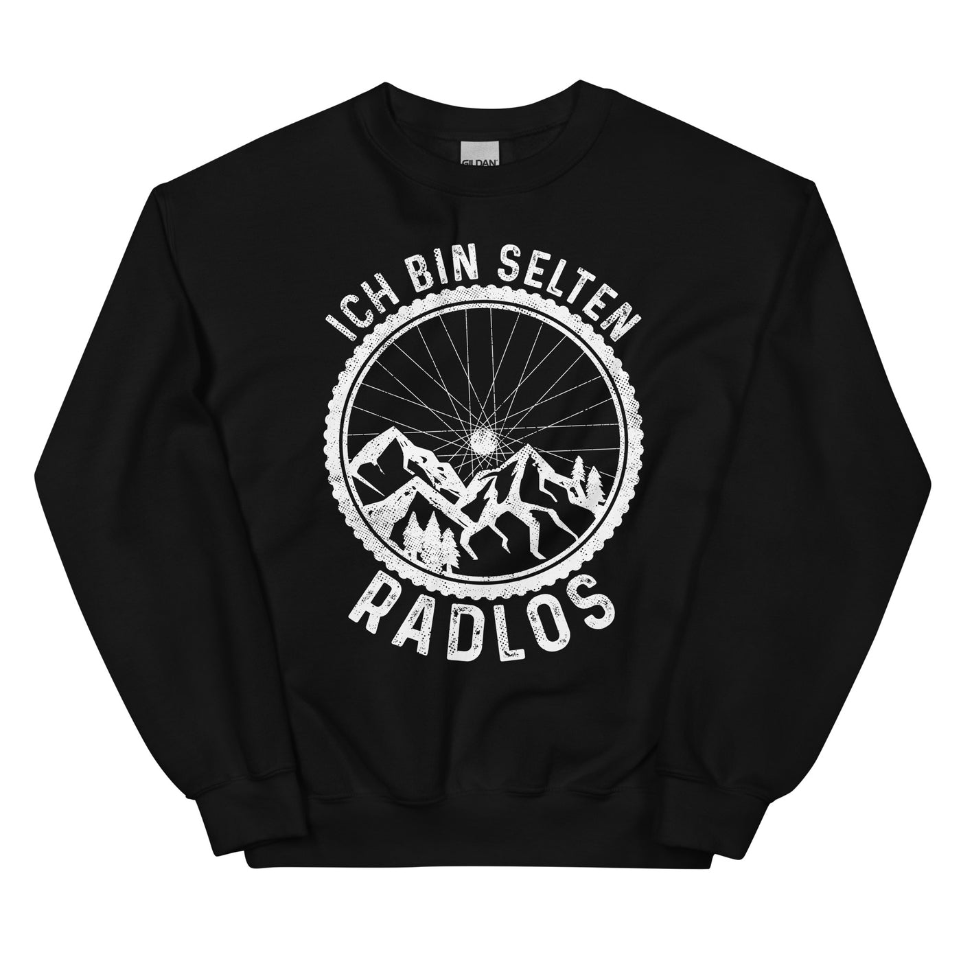 Ich Bin Selten Radlos - Sweatshirt (Unisex) fahrrad mountainbike Schwarz