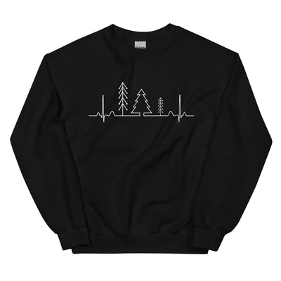 Herzschlag Wald - Sweatshirt (Unisex) camping Schwarz