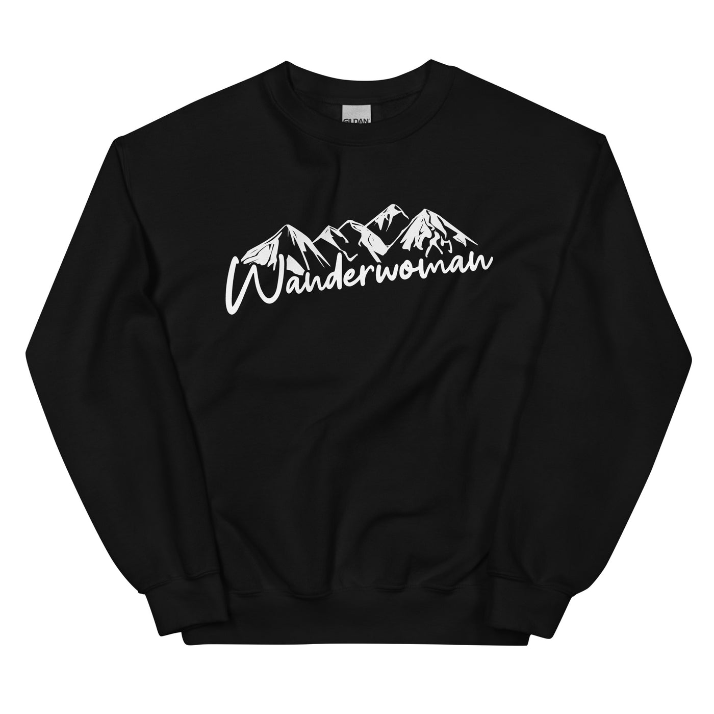 Wanderwoman - Sweatshirt (Unisex) berge wandern Schwarz