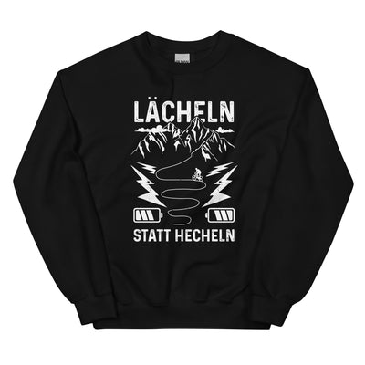 Lächeln Statt Hecheln - Sweatshirt (Unisex) e-bike Schwarz