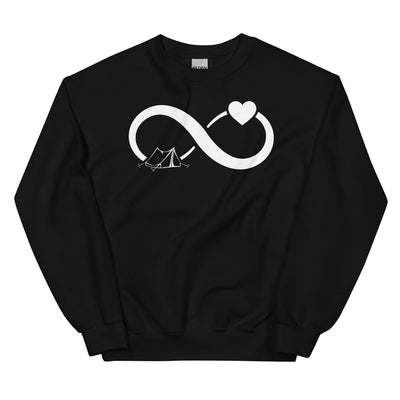 Infinity Heart and Camping 1 - Sweatshirt (Unisex) camping xxx yyy zzz Black