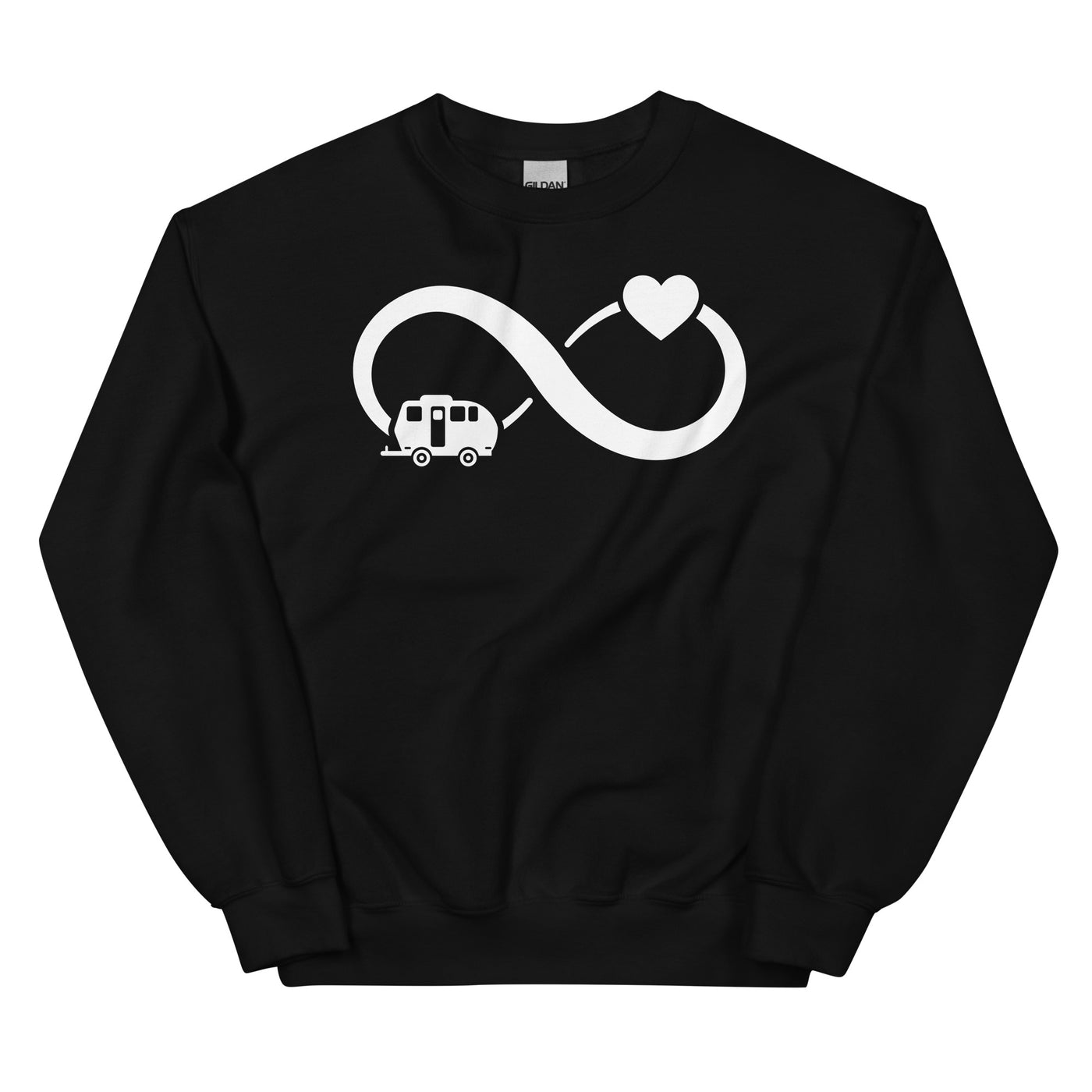 Infinity Heart and Camping 2 - Sweatshirt (Unisex) camping xxx yyy zzz Black