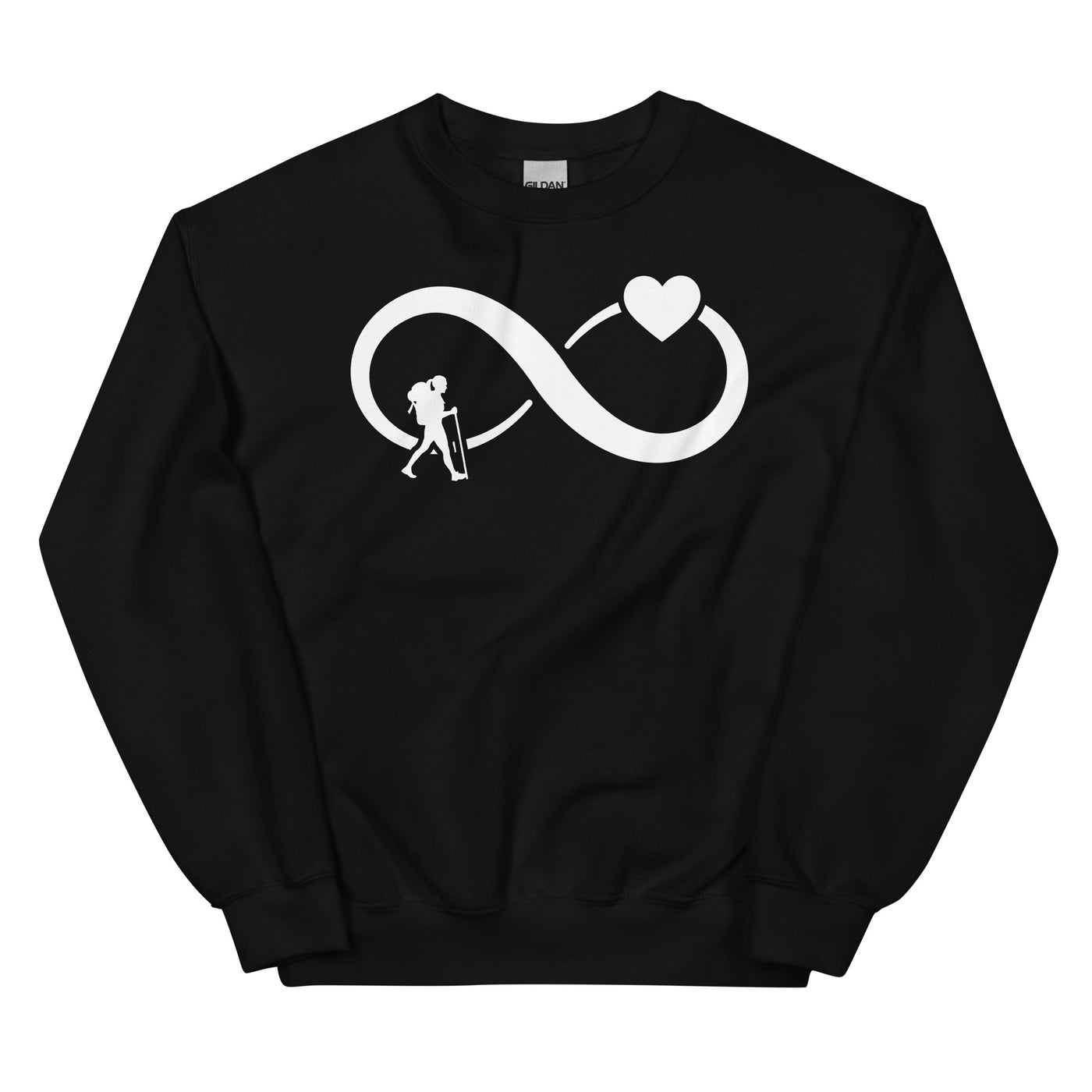 Infinity Heart and Hiking 1 - Sweatshirt (Unisex) wandern xxx yyy zzz Black