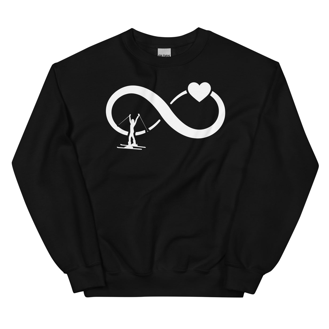 Infinity Heart and Skiing 1 - Sweatshirt (Unisex) klettern ski xxx yyy zzz Black