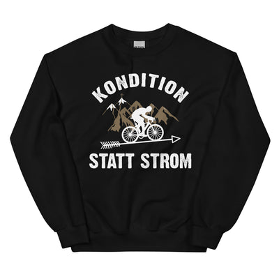 Kondition statt Strom - Sweatshirt (Unisex) fahrrad xxx yyy zzz Black