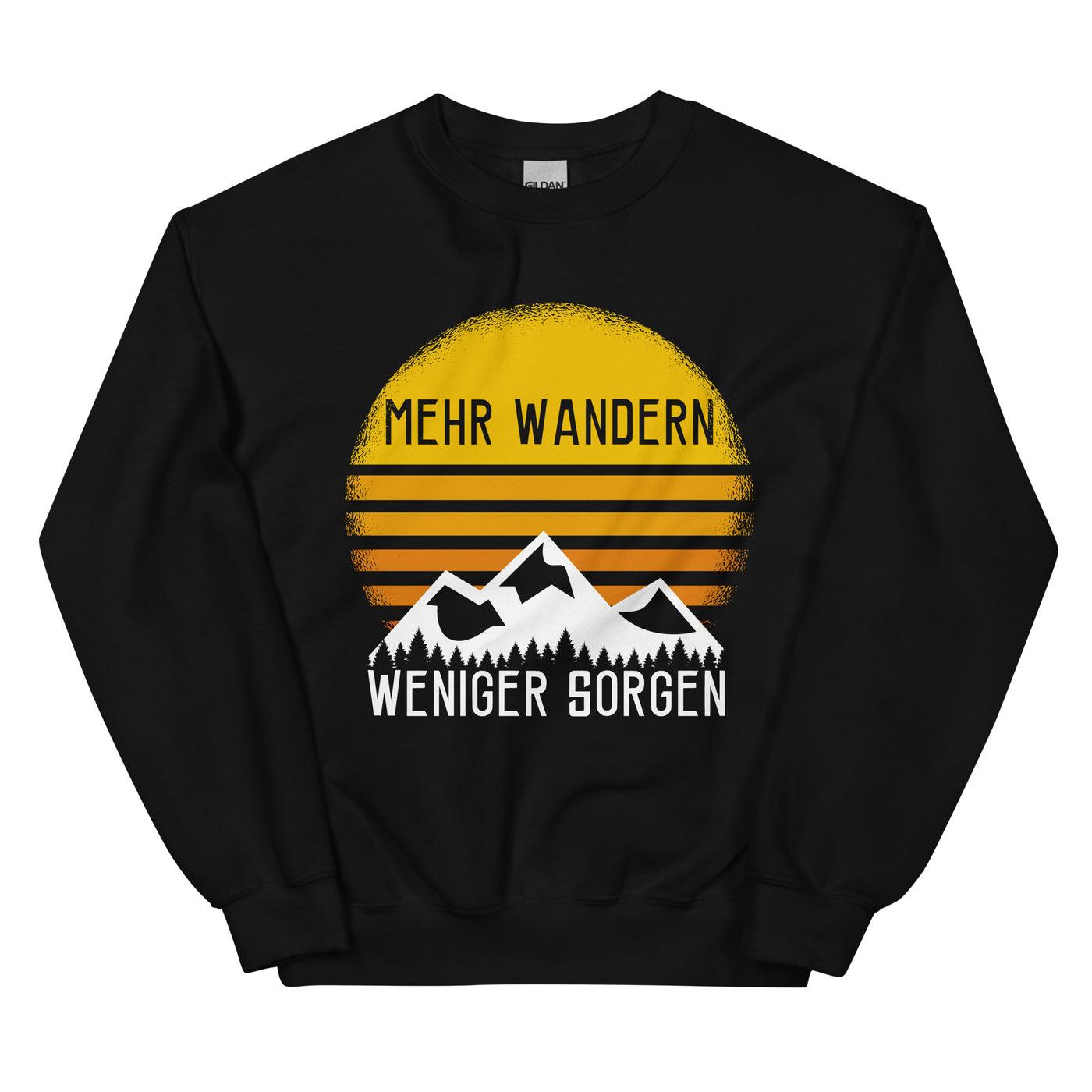 Mehr Wandern weniger Sorgen - Sweatshirt (Unisex) wandern xxx yyy zzz Black