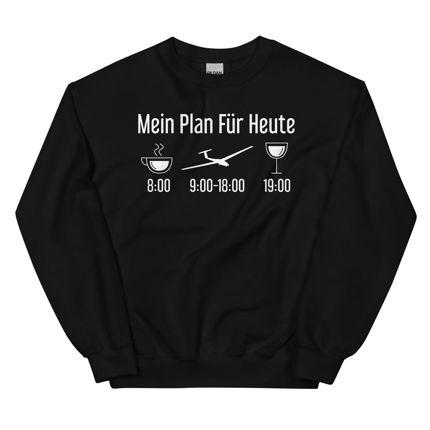 Mein Plan Für Heute - Sweatshirt (Unisex) berge xxx yyy zzz Black