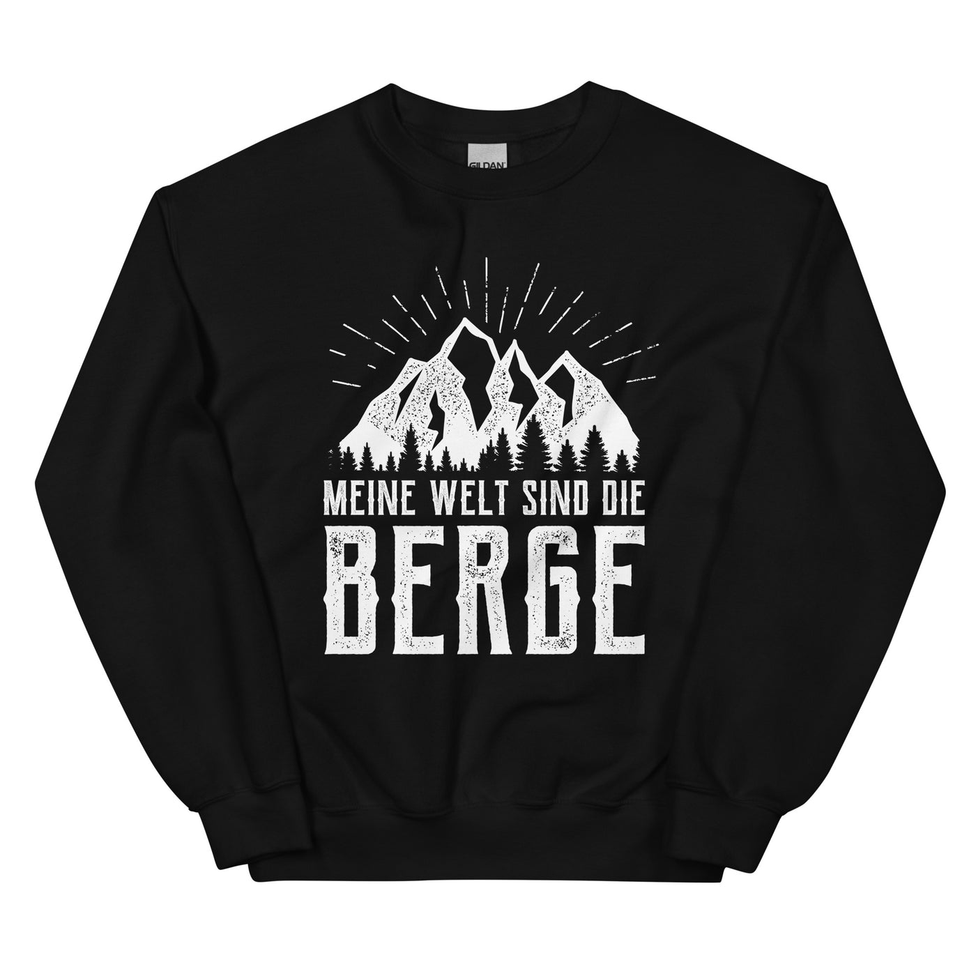 Meine Welt sind die Berge - Sweatshirt (Unisex) berge xxx yyy zzz Black