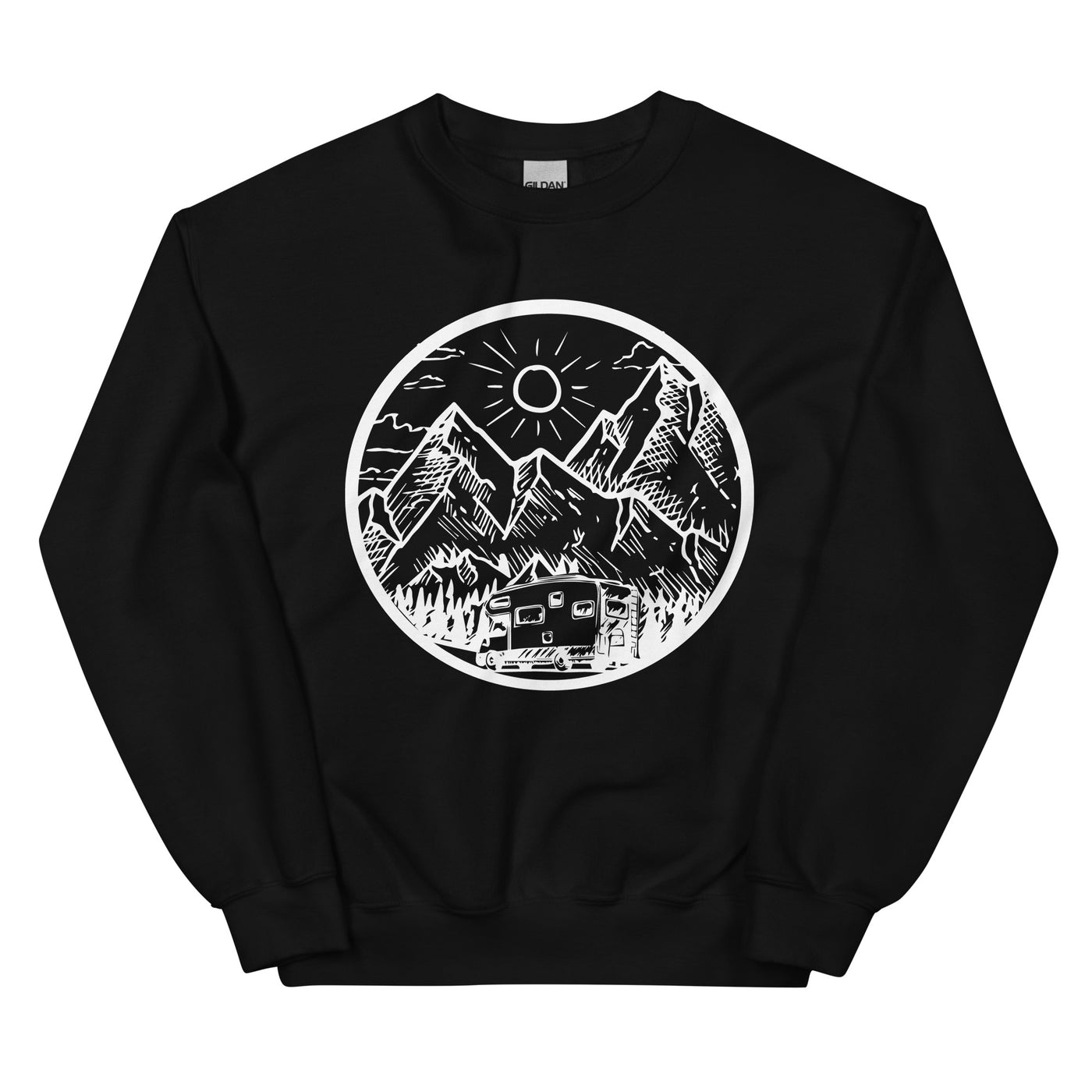 Berge - Camping Van - (12) - Sweatshirt (Unisex) camping xxx yyy zzz Black