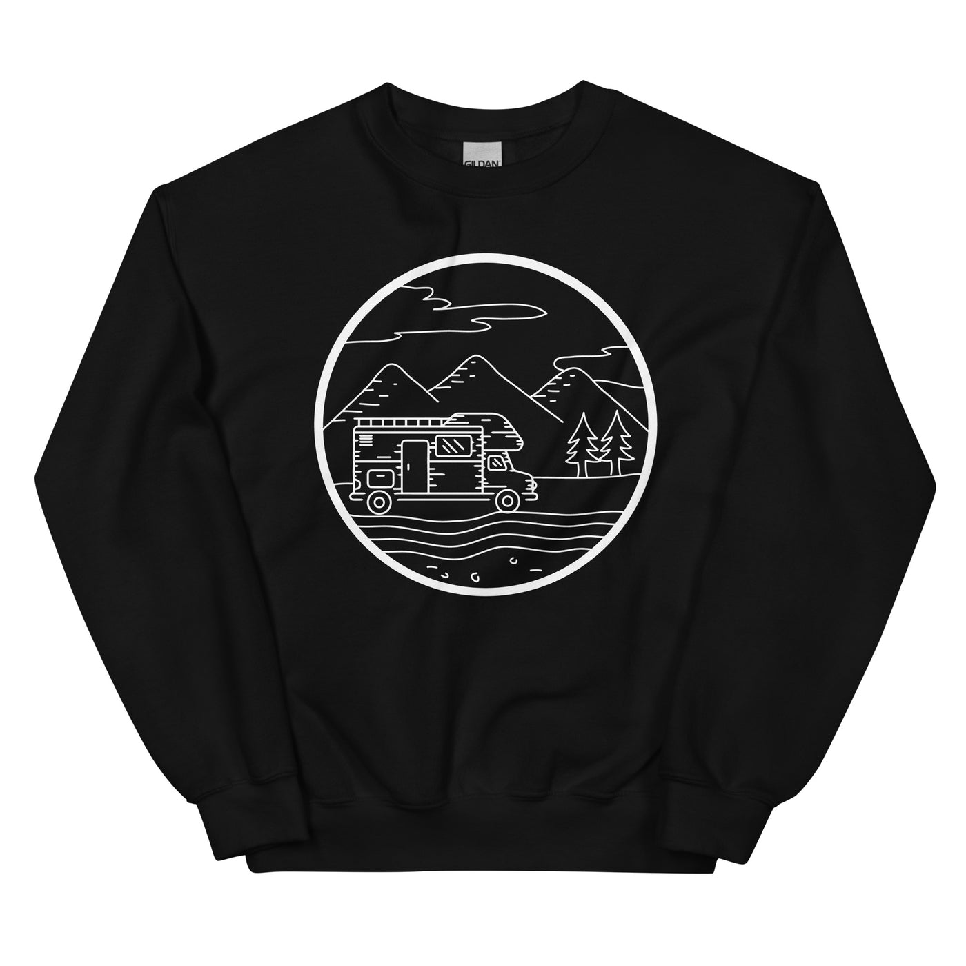 Berge - Camping Van - (13) - Sweatshirt (Unisex) camping xxx yyy zzz Black