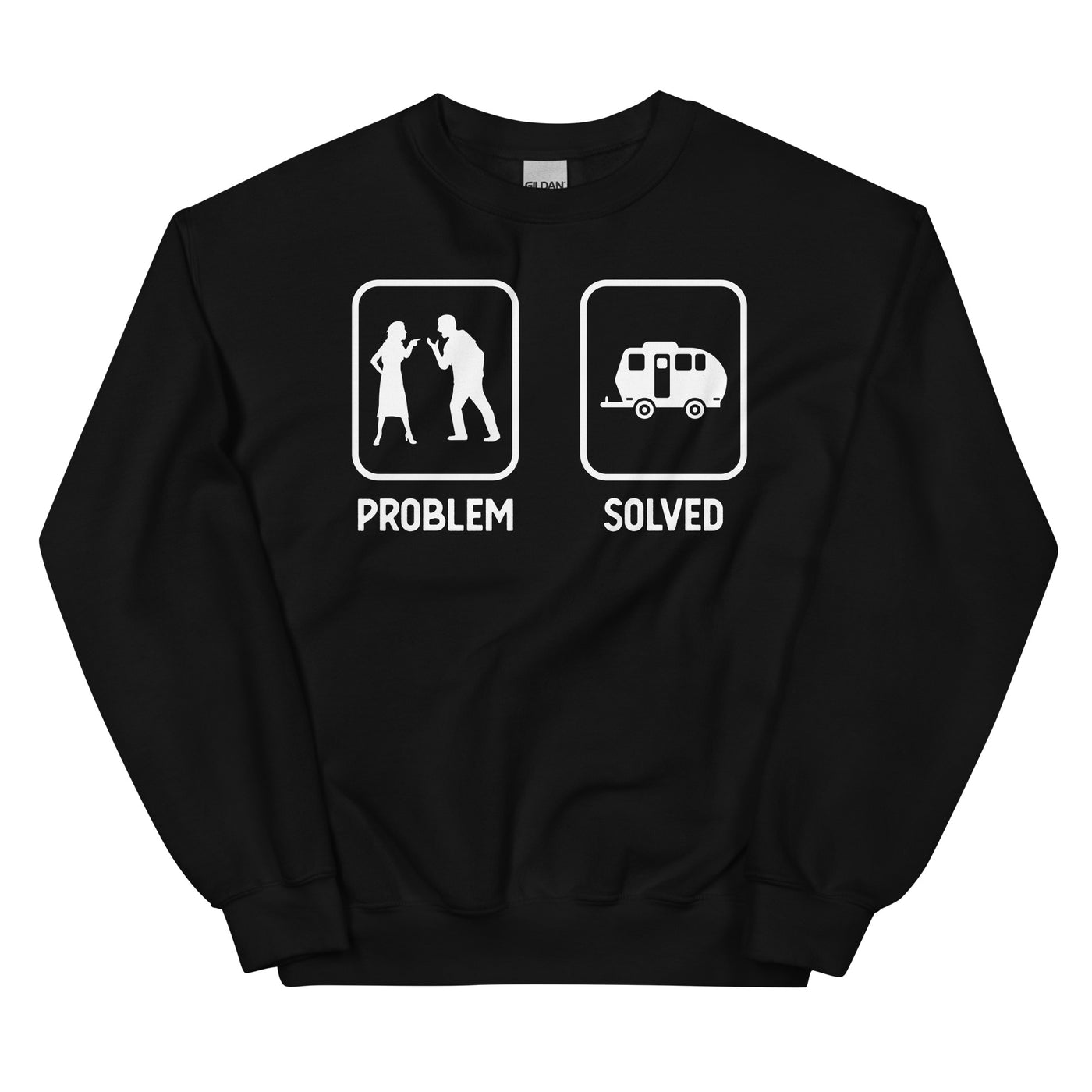 Problem Solved - Camping Caravan - Sweatshirt (Unisex) camping xxx yyy zzz Black