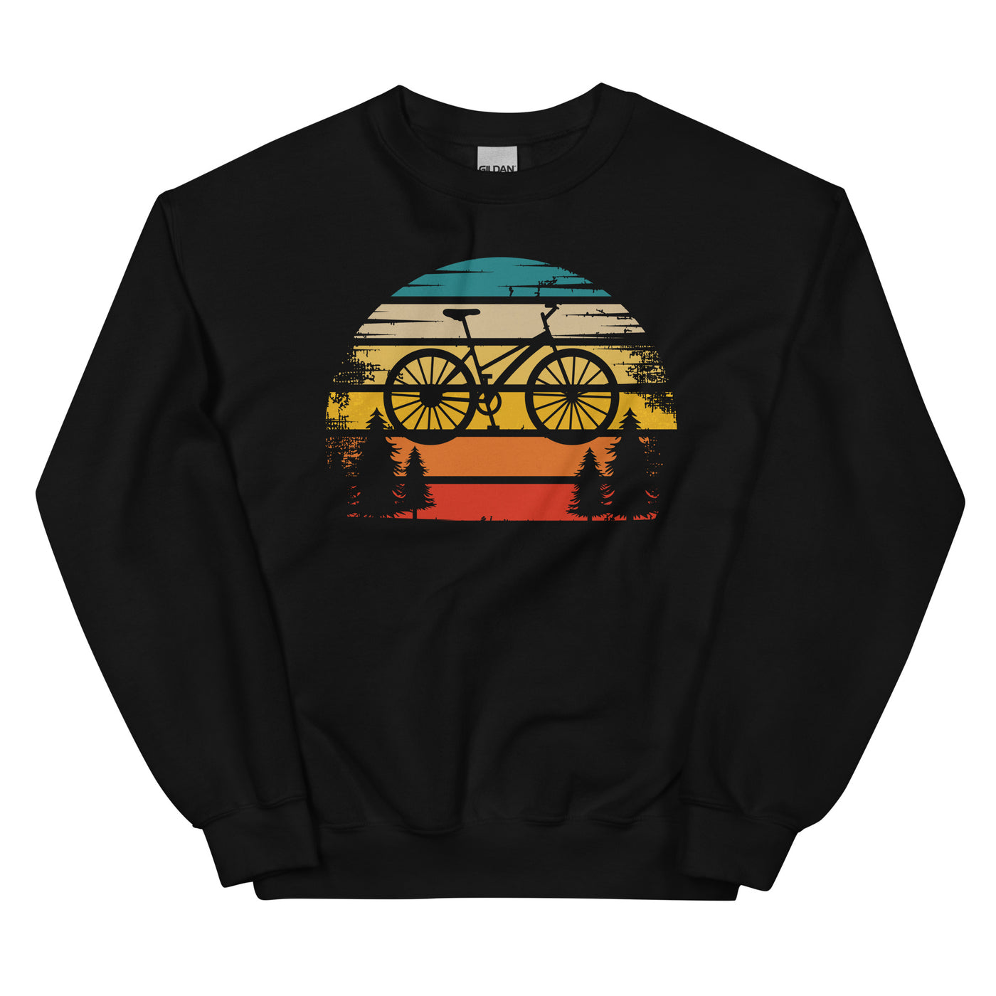 Retro Sonne und Fahrrad - Sweatshirt (Unisex) fahrrad xxx yyy zzz Black