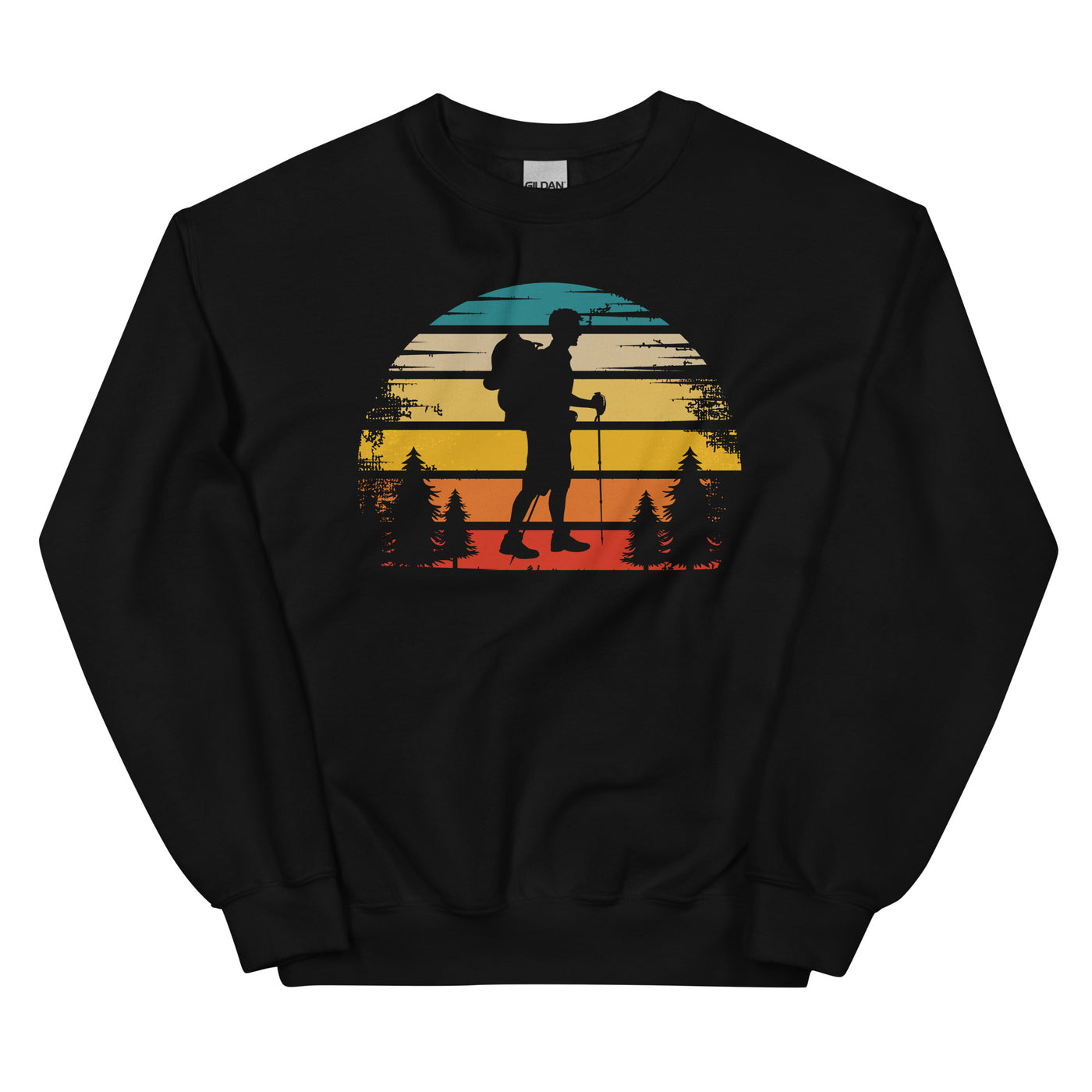 Retro Sonne und Wandern - Sweatshirt (Unisex) wandern xxx yyy zzz Black