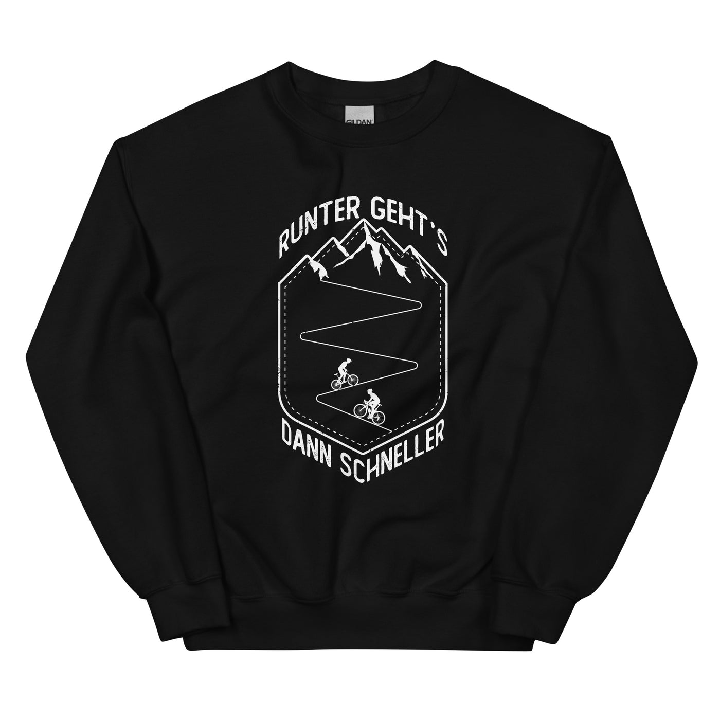 Runter gehts dann schneller - Sweatshirt (Unisex) fahrrad xxx yyy zzz Black