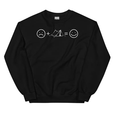 Lächelndes Gesicht und Camping - Sweatshirt (Unisex) camping xxx yyy zzz Black