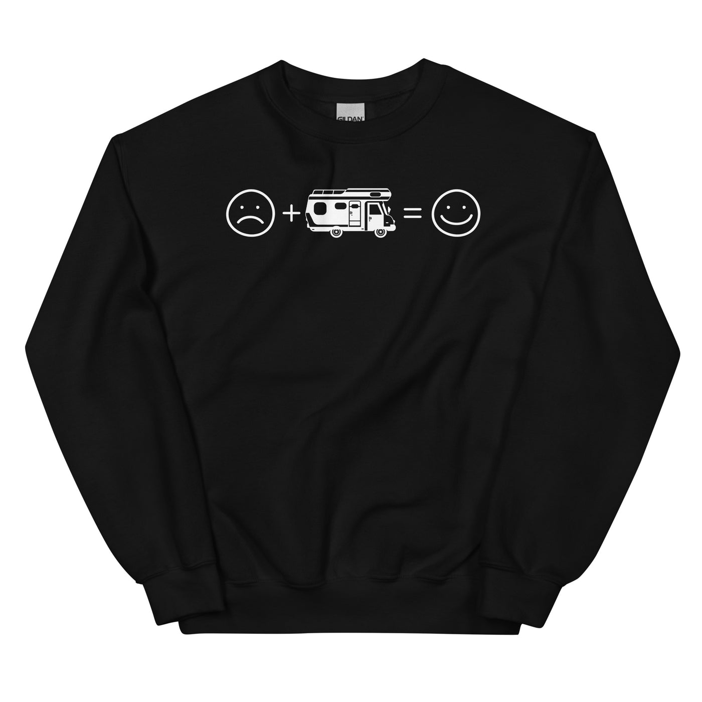 Lächelndes Gesicht und Camping - Sweatshirt (Unisex) camping xxx yyy zzz Black