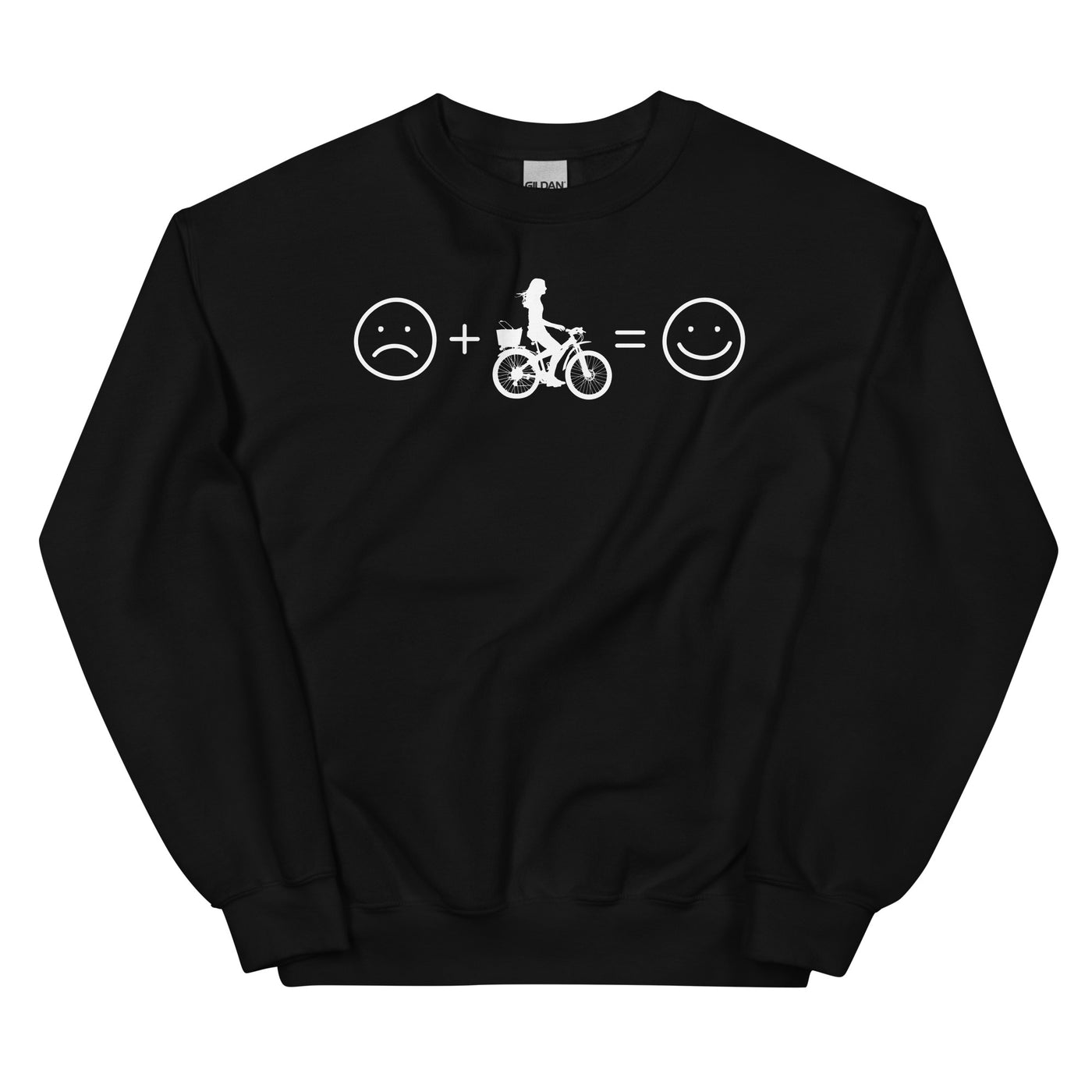 Lächelndes Gesicht und Radfahren - Sweatshirt (Unisex) fahrrad xxx yyy zzz Black