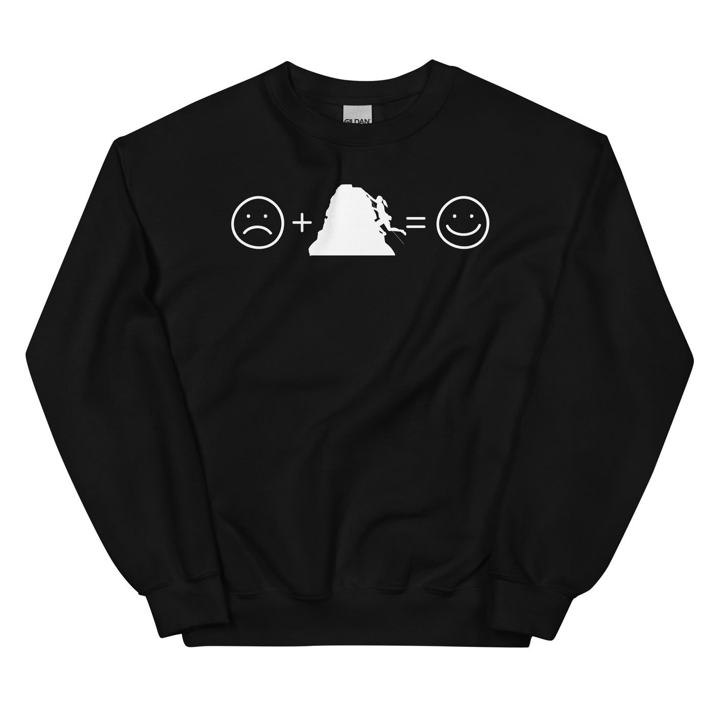 Lächelndes Gesicht und Klettern - Sweatshirt (Unisex) klettern xxx yyy zzz Black