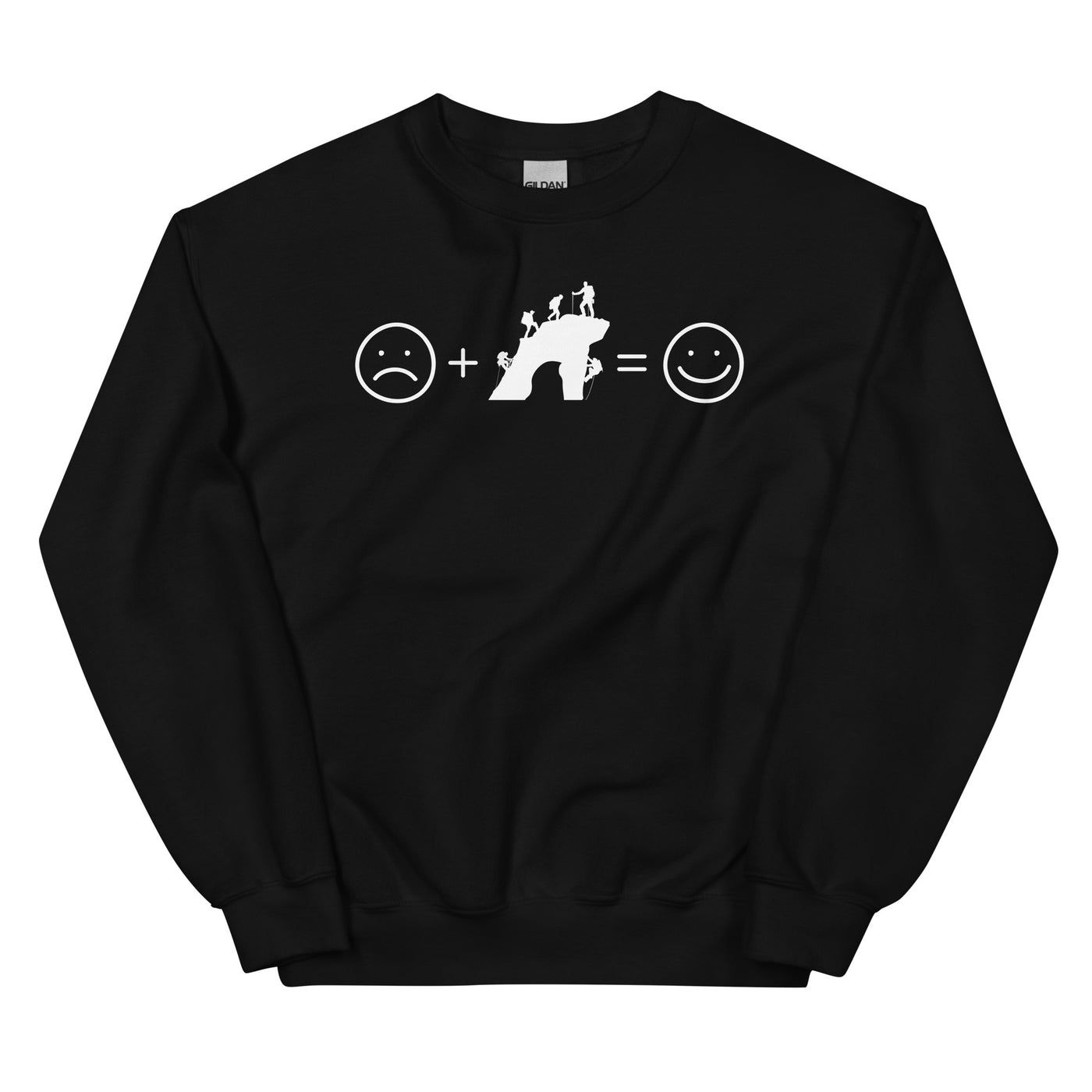 Lächelndes Gesicht und Klettern - Sweatshirt (Unisex) klettern xxx yyy zzz Black