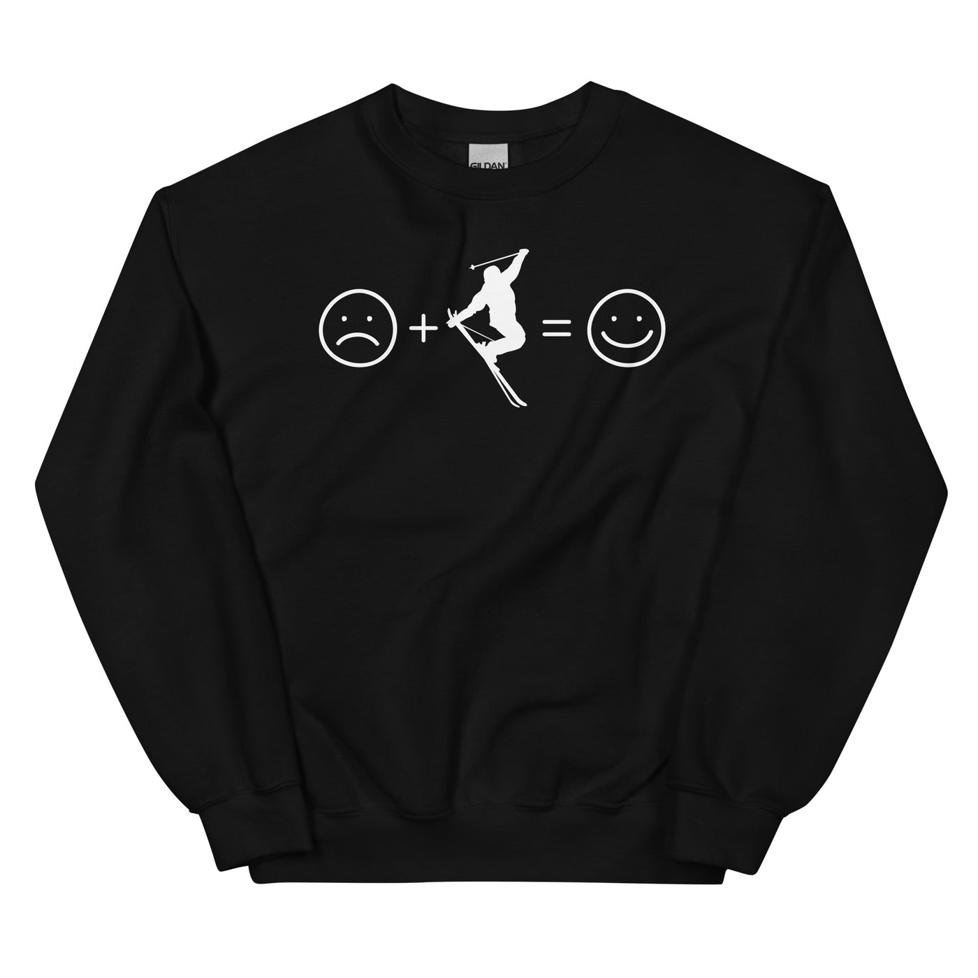 Lächelndes Gesicht und Skifahren - Sweatshirt (Unisex) klettern ski xxx yyy zzz Black