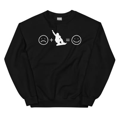 Lächelndes Gesicht und Snowboarding - Sweatshirt (Unisex) snowboarden xxx yyy zzz Black