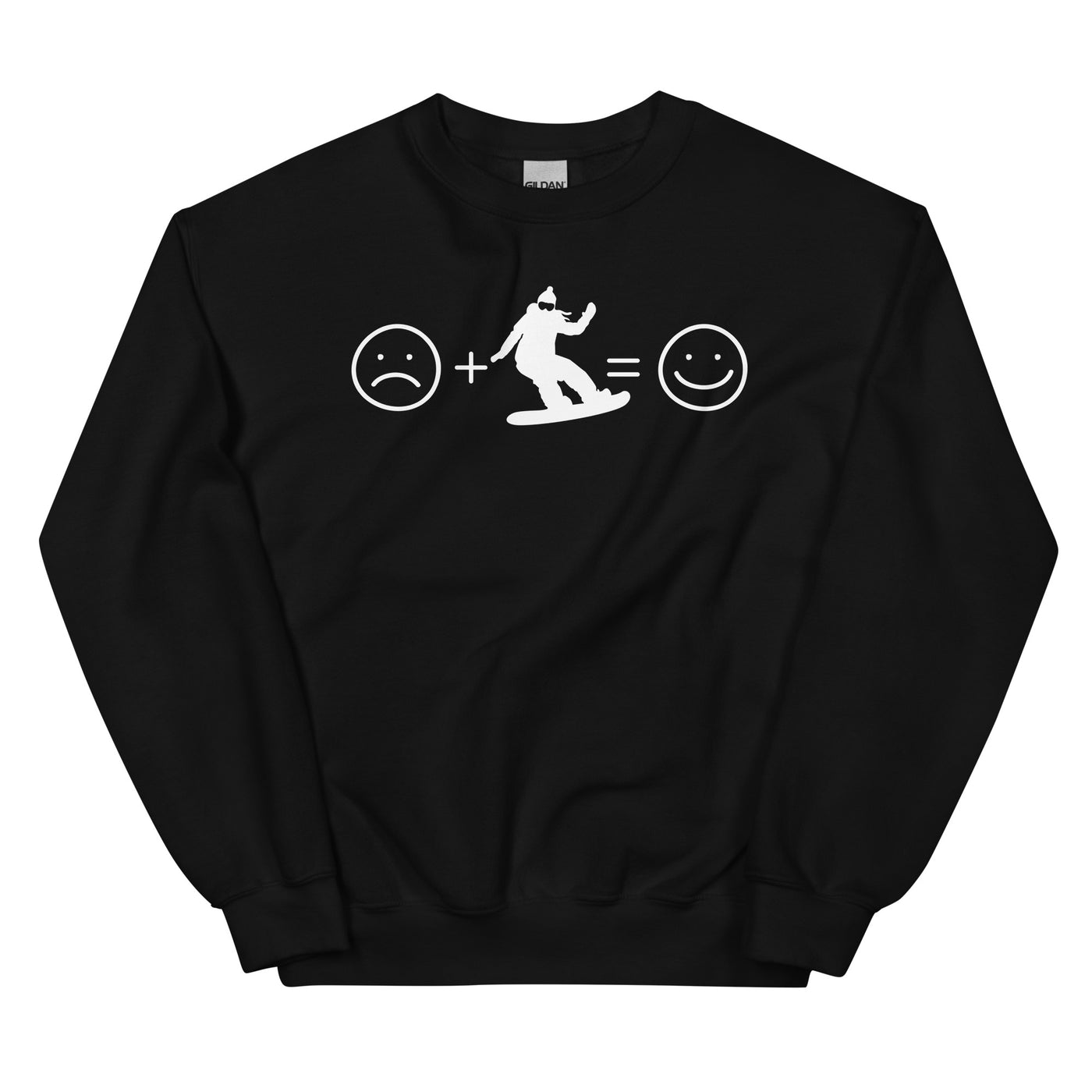 Lächelndes Gesicht und Snowboarding - Sweatshirt (Unisex) snowboarden xxx yyy zzz Black