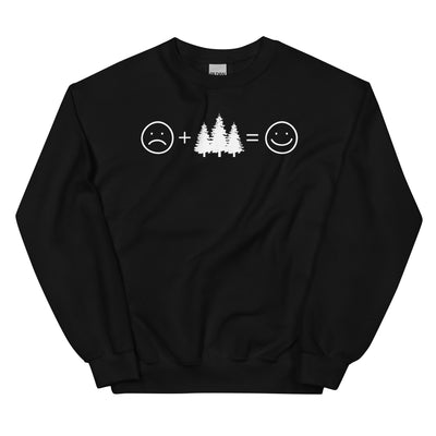 Lächelndes Gesicht und Bäume - Sweatshirt (Unisex) camping xxx yyy zzz Black