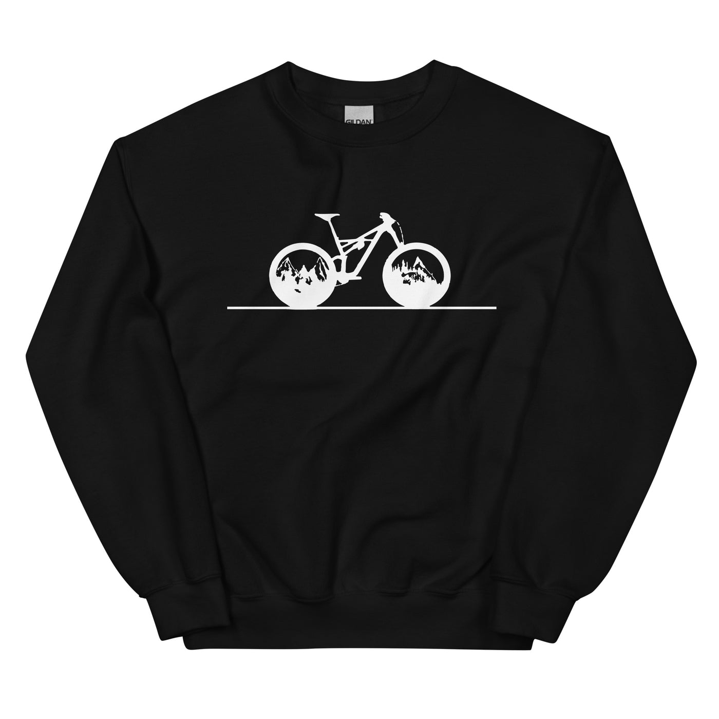 Gerade Linie - Berge - Radfahren - Sweatshirt (Unisex) fahrrad xxx yyy zzz Black