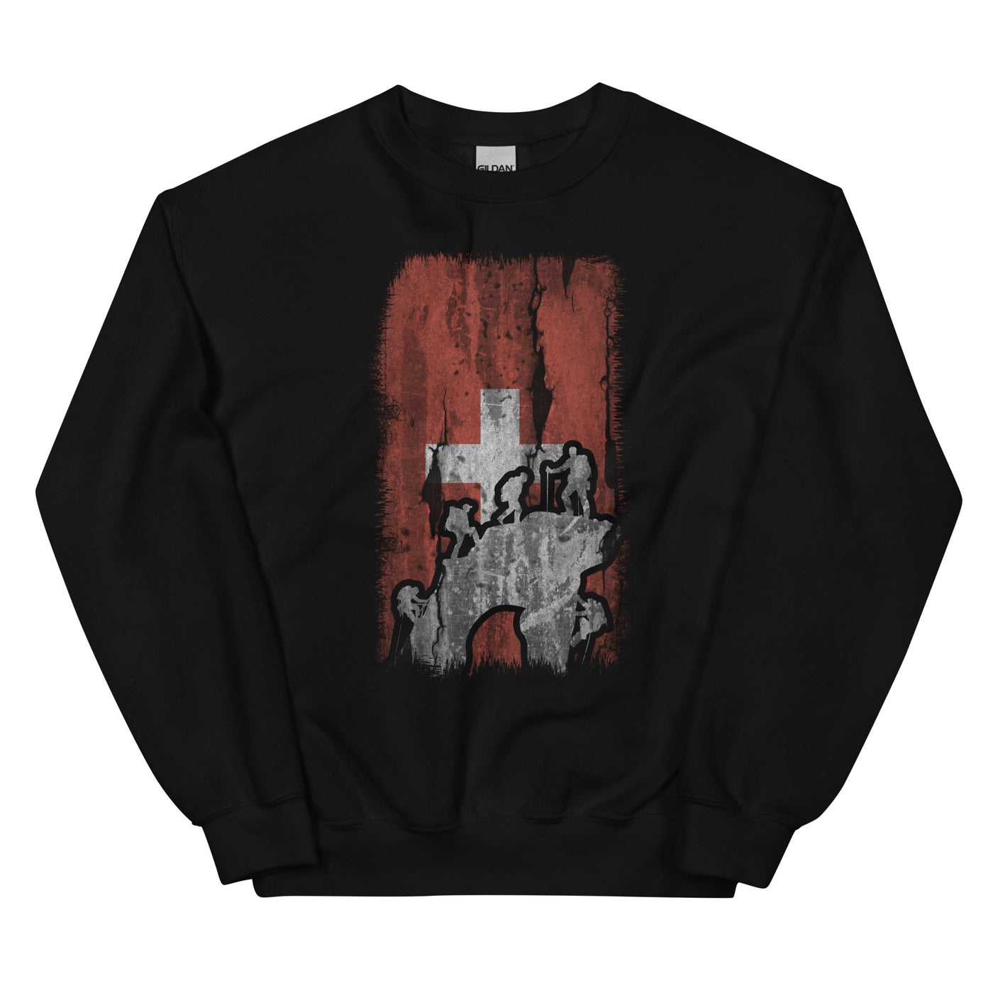 Schweizer Flagge und Klettern - Sweatshirt (Unisex) klettern xxx yyy zzz Black