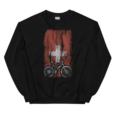 Schweizer Flagge und Ebike - Sweatshirt (Unisex) e-bike xxx yyy zzz Black