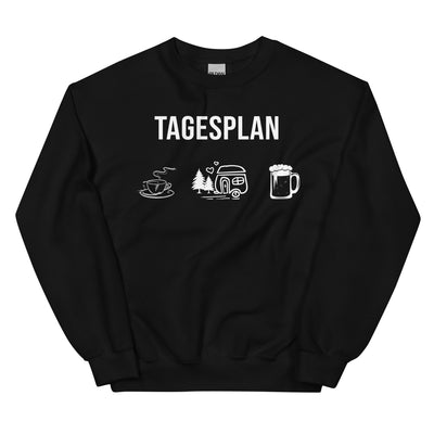 Tagesplan Kaffee, Camping und Bier - Sweatshirt (Unisex) camping xxx yyy zzz Black