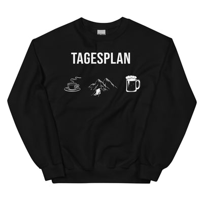 Tagesplan Kaffee, Ski und Bier - Sweatshirt (Unisex) klettern ski xxx yyy zzz Black