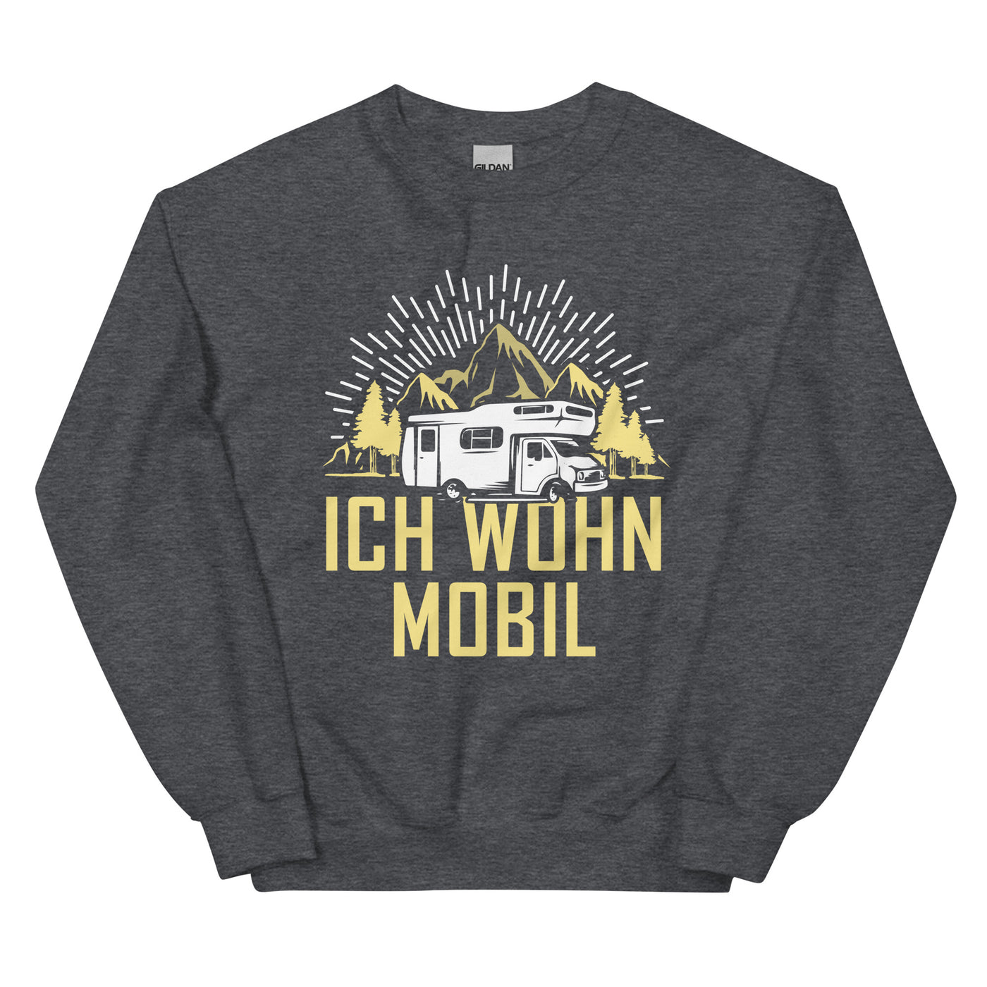 Ich wohn mobil - Sweatshirt (Unisex) camping xxx yyy zzz Dark Heather