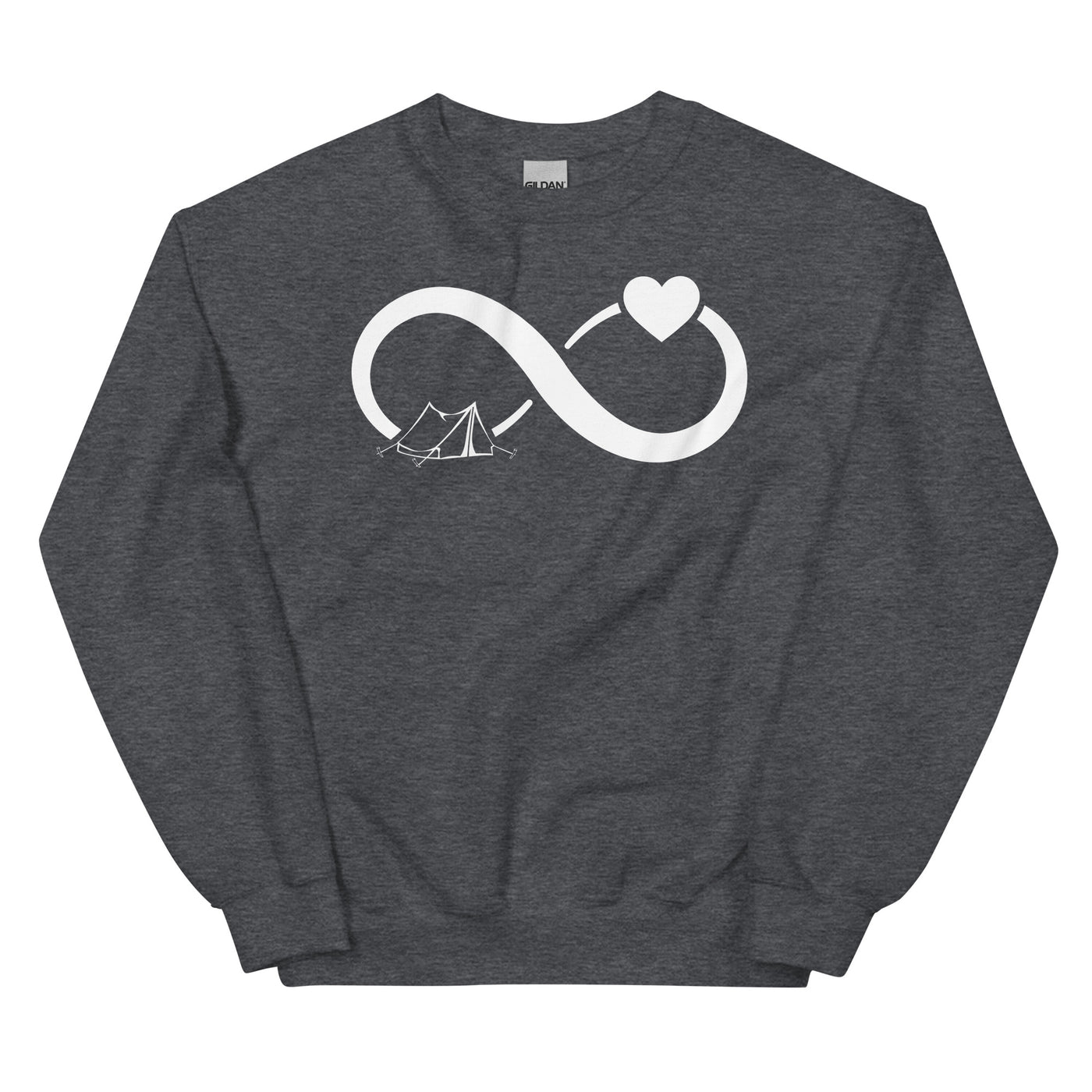 Infinity Heart and Camping 1 - Sweatshirt (Unisex) camping xxx yyy zzz Dark Heather