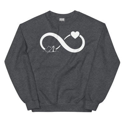 Infinity Heart and Camping 1 - Sweatshirt (Unisex) camping xxx yyy zzz Dark Heather