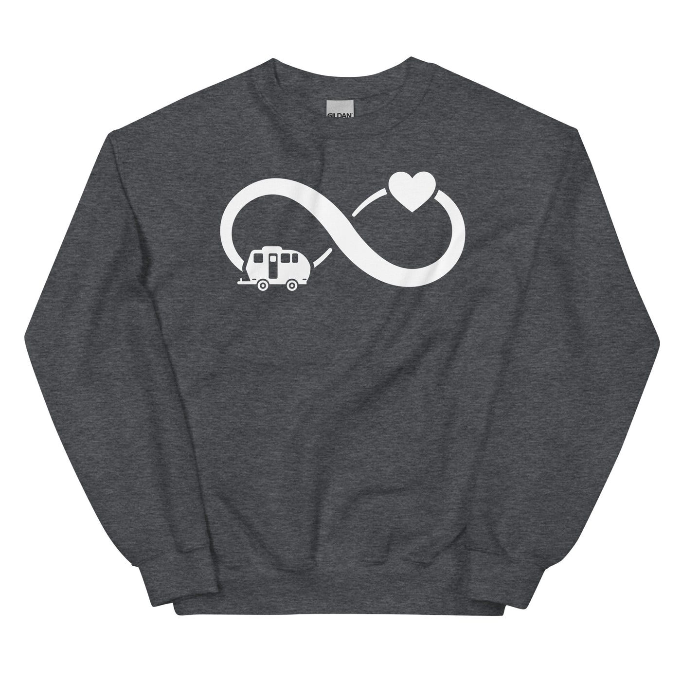 Infinity Heart and Camping 2 - Sweatshirt (Unisex) camping xxx yyy zzz Dark Heather