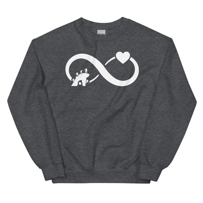 Infinity Heart and Climbing - Sweatshirt (Unisex) klettern xxx yyy zzz Dark Heather