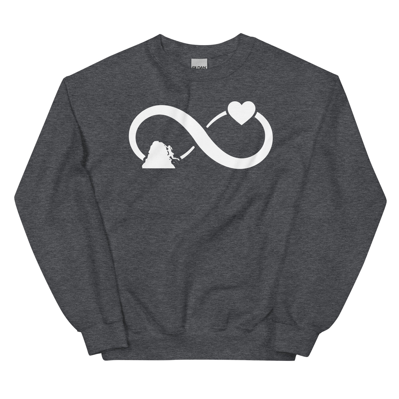 Infinity Heart and Climbing 1 - Sweatshirt (Unisex) klettern xxx yyy zzz Dark Heather