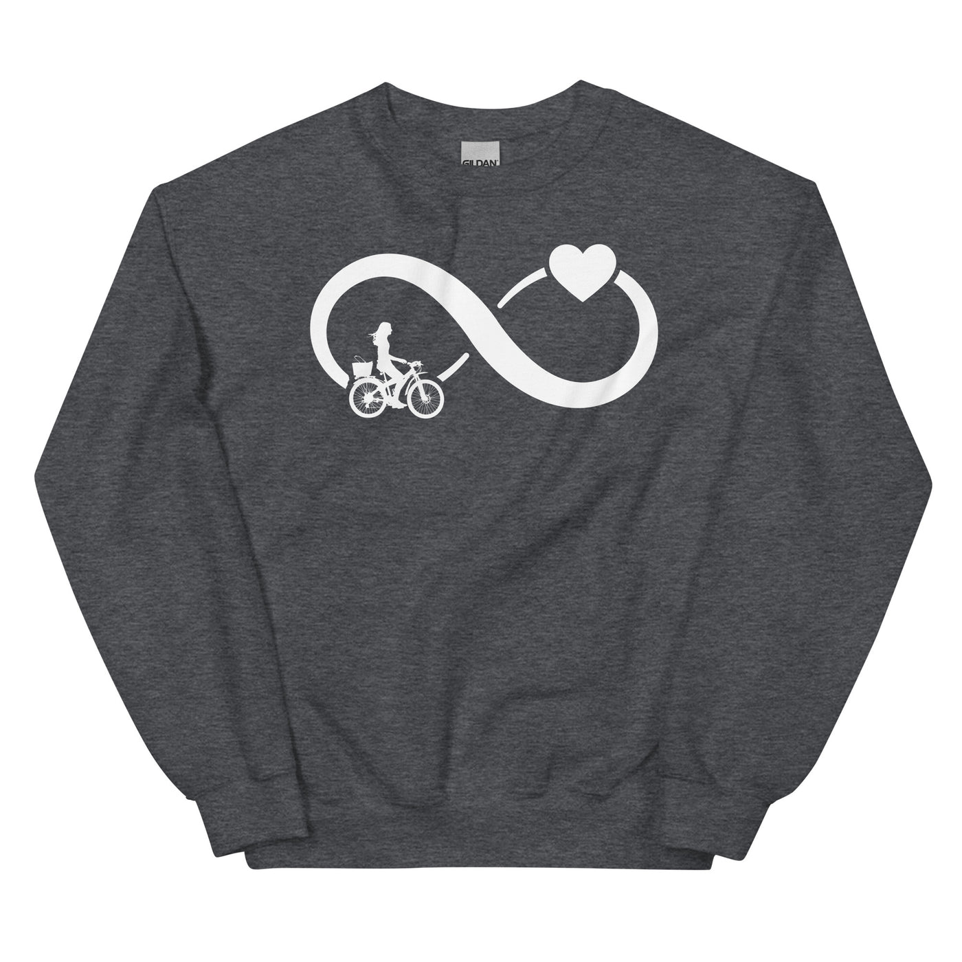 Infinity Heart and Cycling 2 - Sweatshirt (Unisex) fahrrad xxx yyy zzz Dark Heather