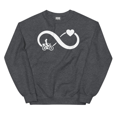 Infinity Heart and Cycling 2 - Sweatshirt (Unisex) fahrrad xxx yyy zzz Dark Heather