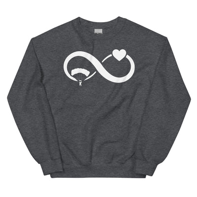 Infinity Heart and Paragliding - Sweatshirt (Unisex) berge xxx yyy zzz Dark Heather