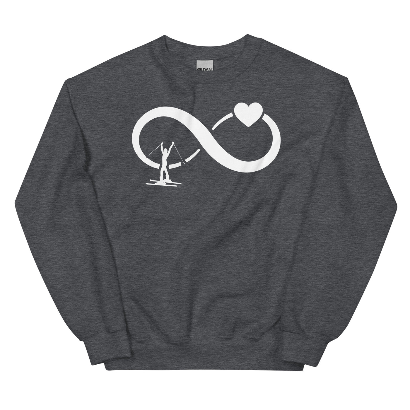 Infinity Heart and Skiing 1 - Sweatshirt (Unisex) klettern ski xxx yyy zzz Dark Heather