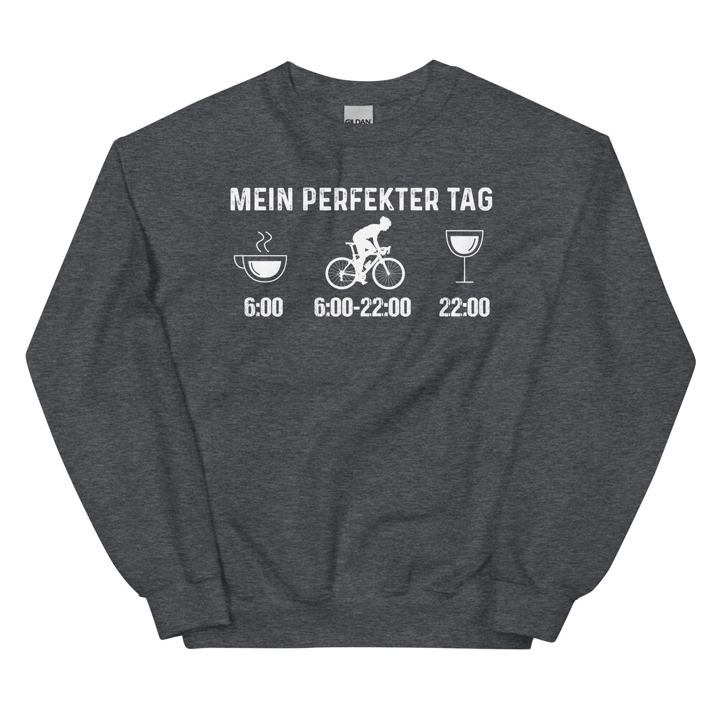 Mein Perfekter Tag 1 - Sweatshirt (Unisex) fahrrad xxx yyy zzz Dark Heather