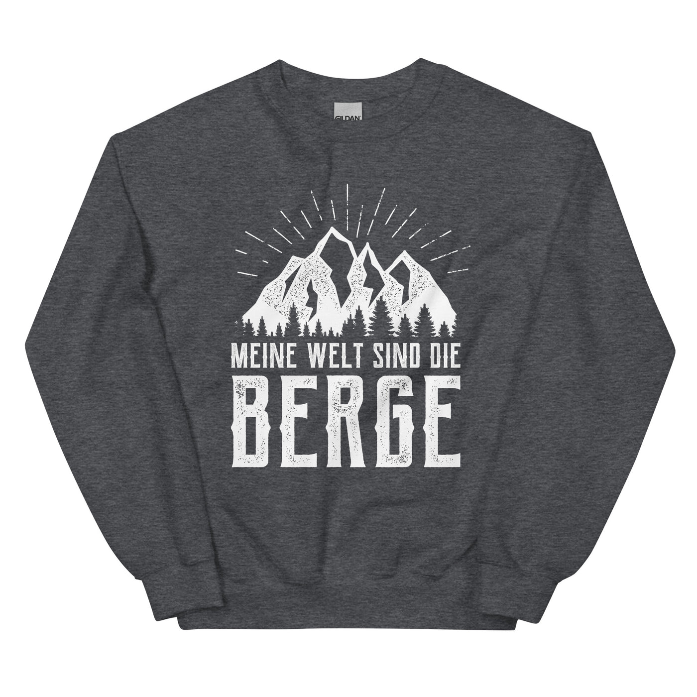 Meine Welt sind die Berge - Sweatshirt (Unisex) berge xxx yyy zzz Dark Heather