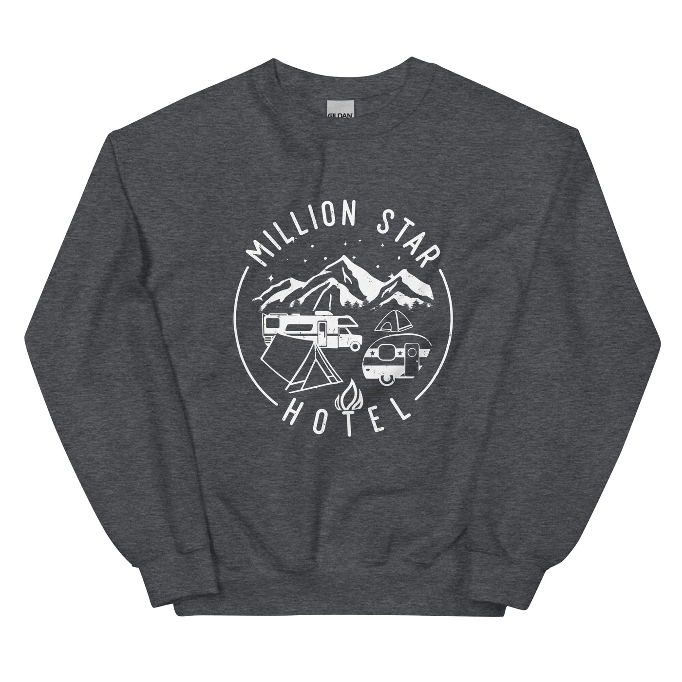 Million Star Hotel - Sweatshirt (Unisex) camping xxx yyy zzz Dark Heather