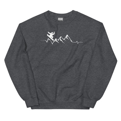 Berge - Herzschlag - Snowboarding - Sweatshirt (Unisex) snowboarden xxx yyy zzz Dark Heather